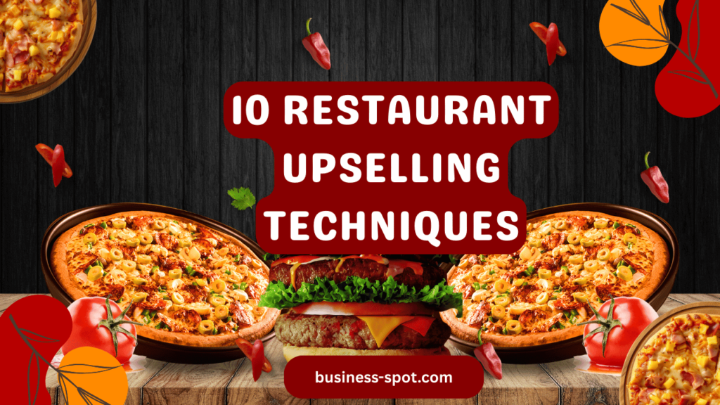 Server suggesting premium dishes to customers for restaurant upselling