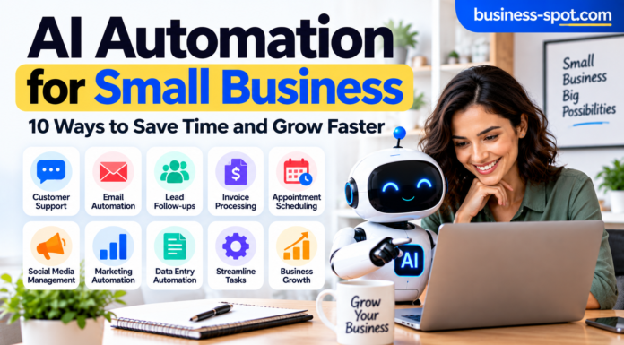 AI automation for small business with customer support, email, lead follow-ups and marketing automation
